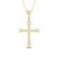 Faithful 10K Yellow Gold 0.50CT Diamond Cross Pendant