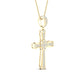 Faithful 10K Yellow Gold 0.50CT Diamond Cross Pendant