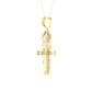 Regal 10K Yellow Gold 0.50CT Diamond Crowned Ankh Pendant