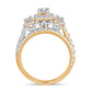 Regal Embrace - Anillo nupcial de oro amarillo de 14 quilates con diamantes de 2,00 quilates