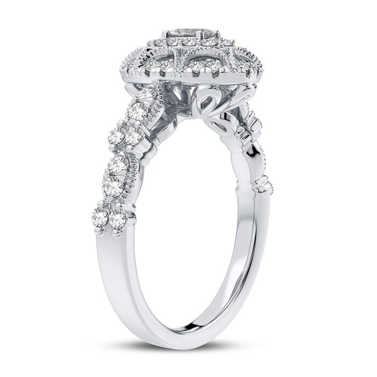 Radiant Elegance - 14K 0.63CT Diamond Engagement Ring
