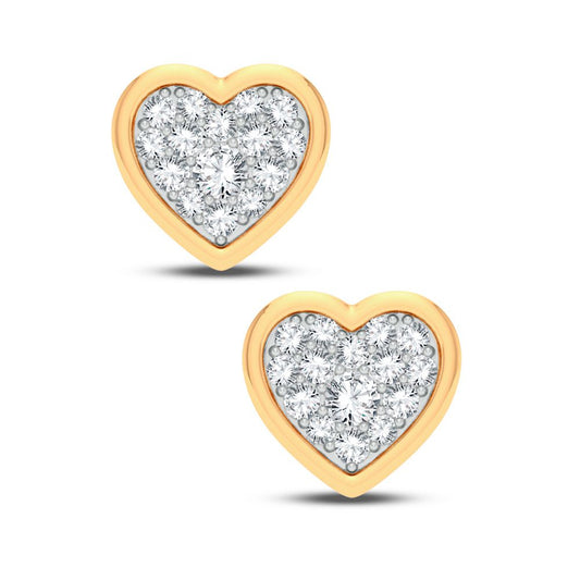 PENDIENTES DE DIAMANTES DE 14K Y 0,50CT