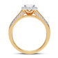 Golden Luxe - Anillo de compromiso de diamantes de 14 quilates y 0,50 quilates