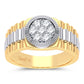 Anillo para hombre con diamantes de 14 quilates y 0,50 quilates