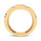 Anillo para hombre con diamantes de 0,20 quilates y banda central en oro amarillo de 10 quilates