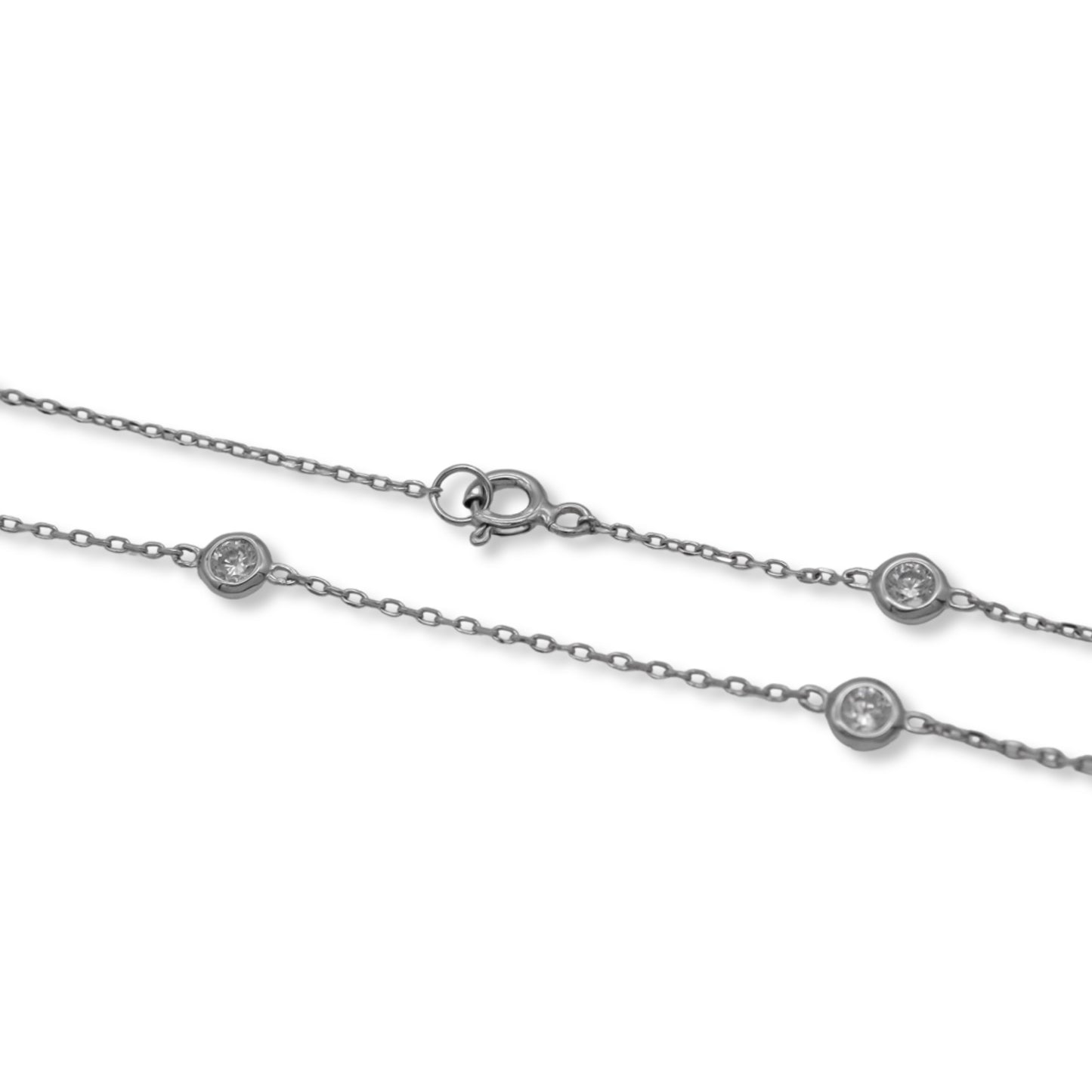 Women’s Sterling Silver Necklace with Stones