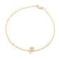 Letter Charm Bracelet In 14K Gold with Diamonds: A-Z
