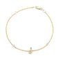Letter Charm Bracelet In 14K Gold with Diamonds: A-Z