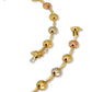 Women’s Fancy Tri-Color Star Necklace Set In 18K Gold