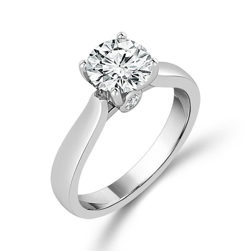 Diamond Solitaire Ring 2 ct tw 14k White Gold