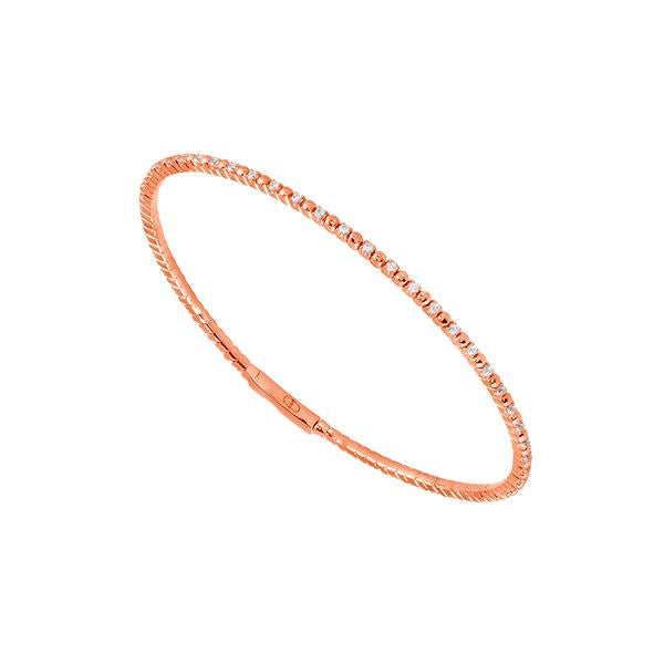 Petite Bangle Bracelet - 14K Gold 0.5 CT Diamonds