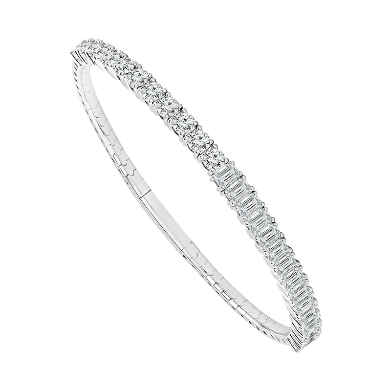 Diamond Bangle 5.00 ct tw 14k White Gold