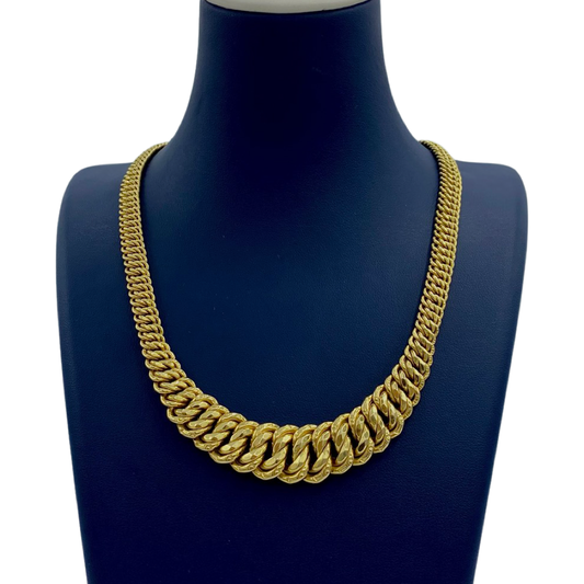Conjunto de collar de eslabones italianos de lujo con estilo de corte princesa