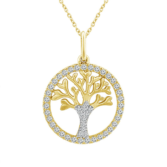 Diamond Fashion Pendant 0.25 ct tw 10k Yellow Gold