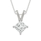 Diamond Solitaire Pendant 0.75 ct tw 14k White Gold