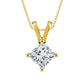 Diamond Solitaire Pendant 0.75 ct tw 14k White Gold