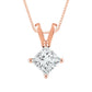 Diamond Solitaire Pendant 0.75 ct tw 14k White Gold