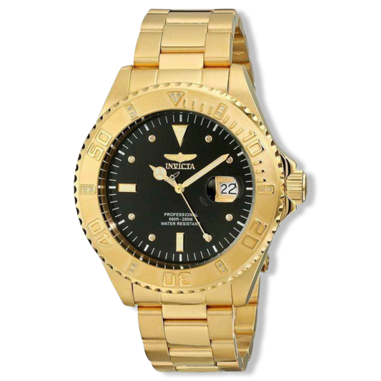 Invicta Men's Pro Diver Watch 15286 Gold Tone with Diamond Accents